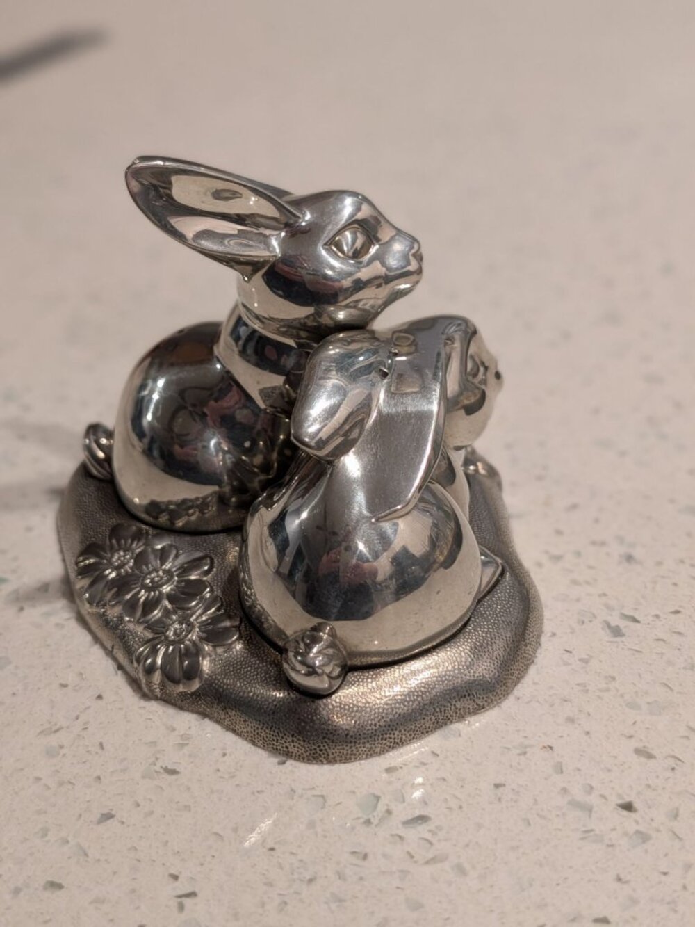 Lenox Pewter Bunny Salt Pepper Shakers Decorative Kitchen Set - Picture 16 of 16